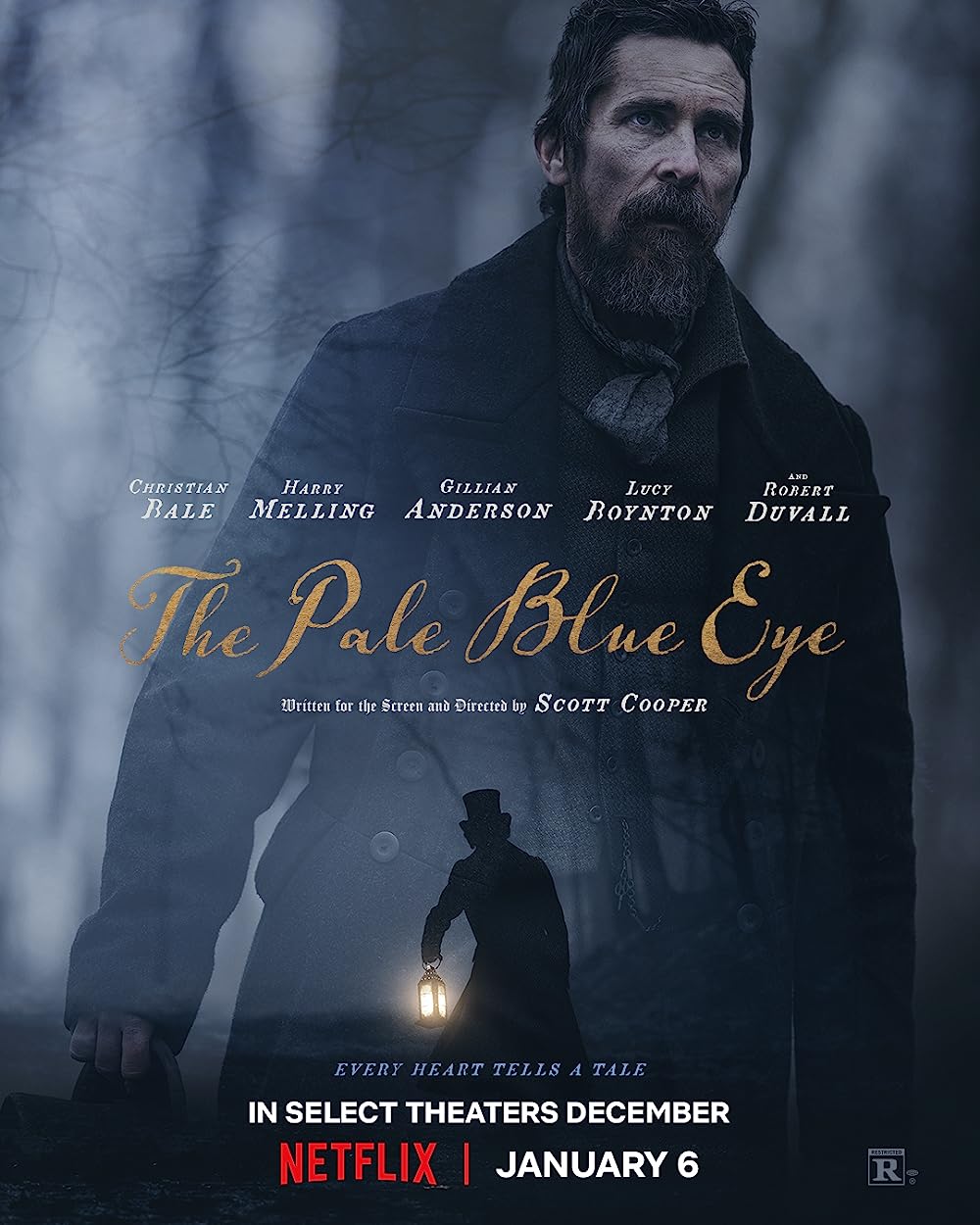  The Pale Blue Eye: Immerse yourself in this atmospheric detective story where a seasoned investigator is hired to unravel the murder of a West Point cadet.